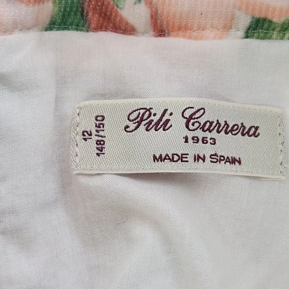 Pili Carrera Girls Skirt Size 12 Floral